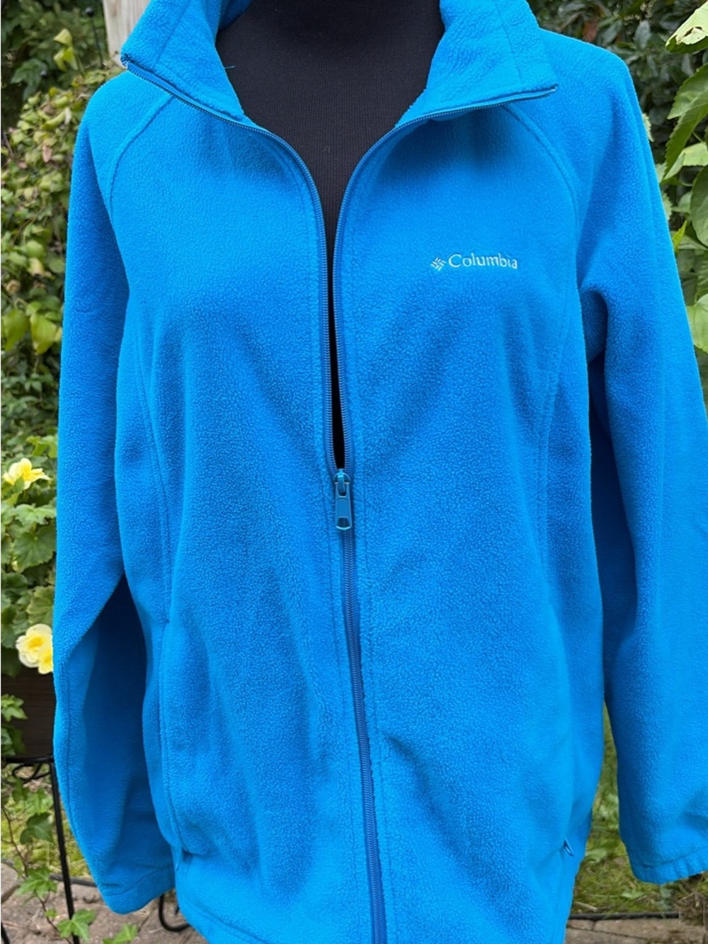 Columbia Turquoise Full-Zip Fleece Jacket